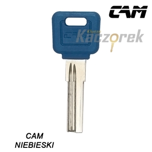 Plochý 071 - klíč ze surové mosazi - CAM modrý